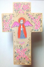 Croix murale ange gardien